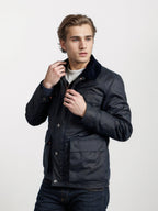 Herren funktionale Sportjacke mit praktischen Taschen und hochschließendem Kragen R&B