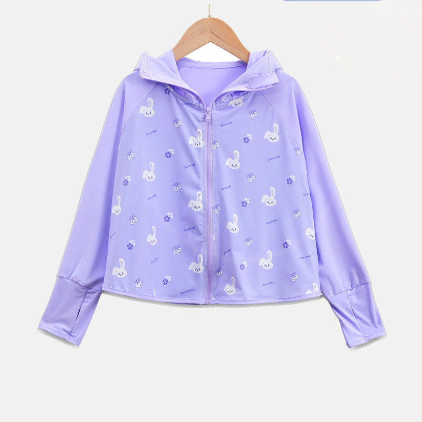 Jungen atmungsaktive Kapuzenjacke mit UV-Schutz R&B