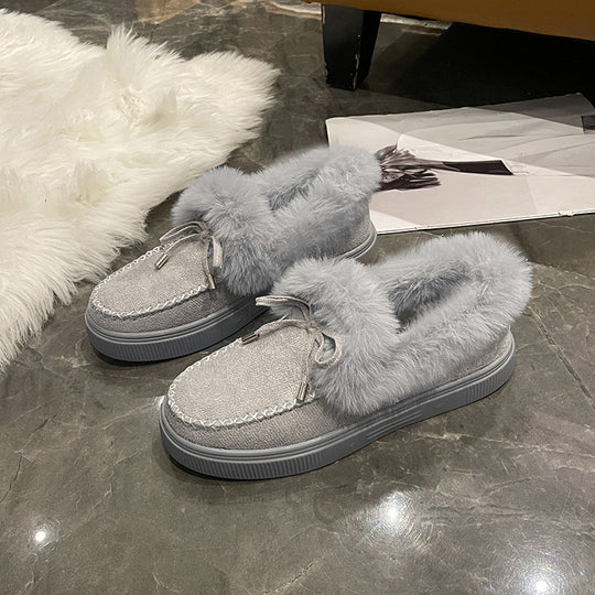 Damen Bequeme Hausschuhe mit flauschigem Innenfutter und modischem Schnitt R&B