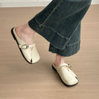 Damen Modische Mules mit verstellbarem Riemen und elastischer Sohle R&B