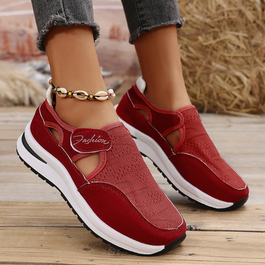 Damen Atmungsaktive Slip-On Sneakers mit flexiblem Gummizug R&B