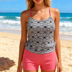 Damen Tankini mit modischem Muster und bequemen Shorts R&B