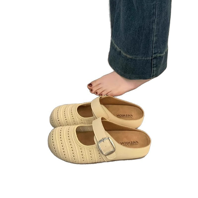 Damen Clogs mit modischem Riemen und atmungsaktiver Oberflächenstruktur R&B