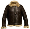 Herren authentische Lammfelljacke im Vintage-Stil