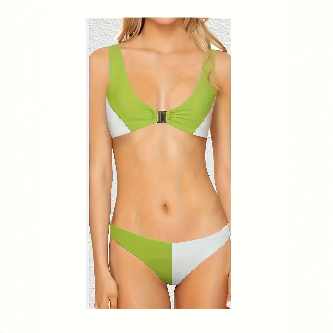 Damen Bikinis mit tiefem V-Ausschnitt und schmalen Trägern R&B
