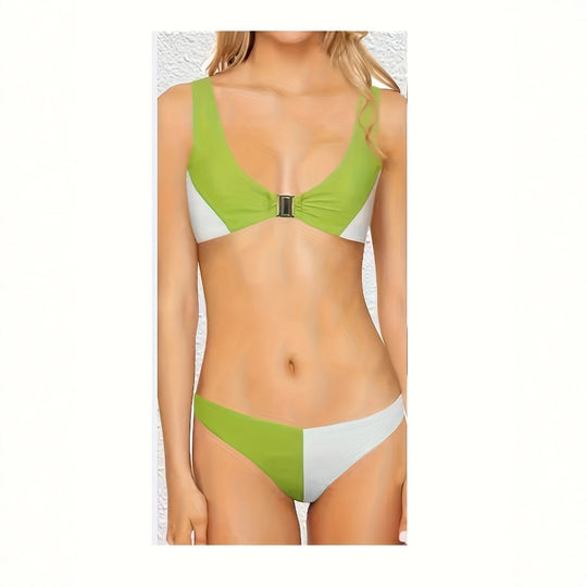 Damen Bikinis mit tiefem V-Ausschnitt und schmalen Trägern R&B