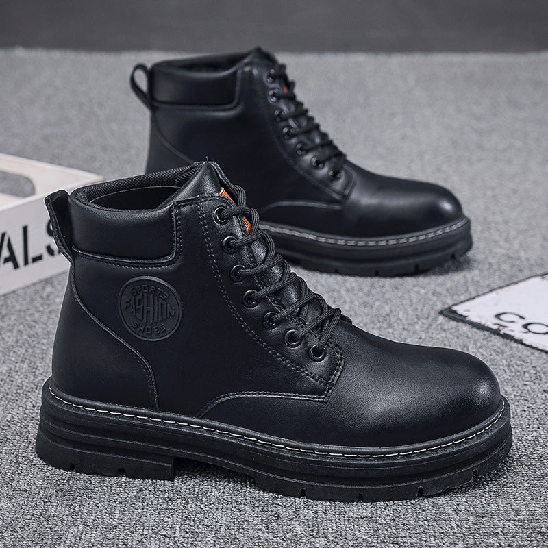 Damen robuste und stylische Stiefeletten aus robustem Leder