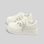 Damen Plattform Sneakers mit atmungsaktiver Oberfläche und gepolsterter Dämpfung