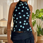 Damen Haltertop mit blühendem Design R&B