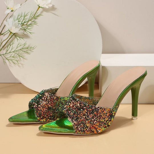 Damen High-Heels mit funkelnder Applikation und elegantem Riemendesign R&B
