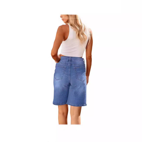 Damen Denim-Shorts mit lässigem Schnitt und lässigen Details R&B