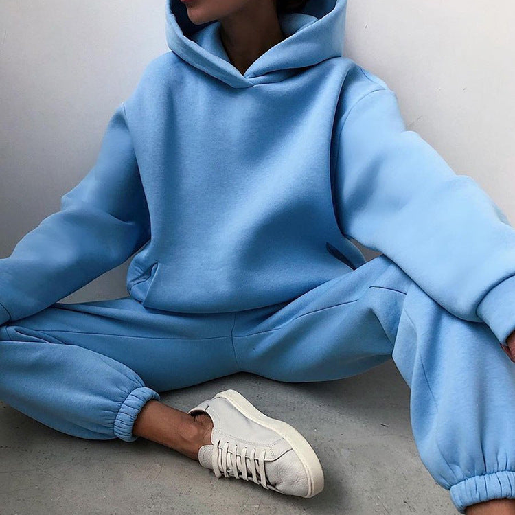 Damen modisches Oversize-Hoodie-Set mit lässigem Schnitt und elastischem Bund R&B