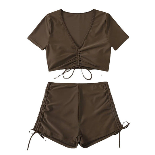 Damen Zweiteiliges Bikiniset mit verstellbaren Rüschendetails R&B