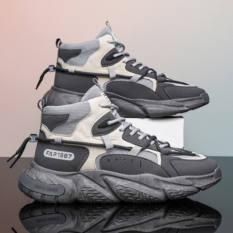 Damen Hohe Sneaker mit stoßdämpfender Sohle und atmungsaktiver Mesh-Oberfläche