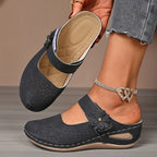 Damen Komfortable Clogs mit floralem Cut-Out-Design und rutschfester Sohle