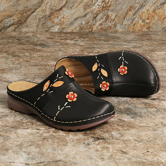 Damen Bequeme Clogs mit floralem Design und ergonomischem Fußbett R&B