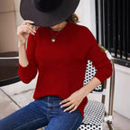 Damen Grobstrickpullover mit lässigem Schnitt und strukturierter Maschenoptik