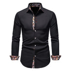 Herren Langarmhemd mit paisley-muster und eleganten Akzenten