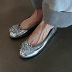Damen Ballerina mit luxuriösem Blütenakzent