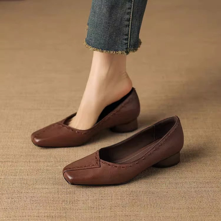 Damen elegante Ballerinas mit modischem Nahtdesign R&B