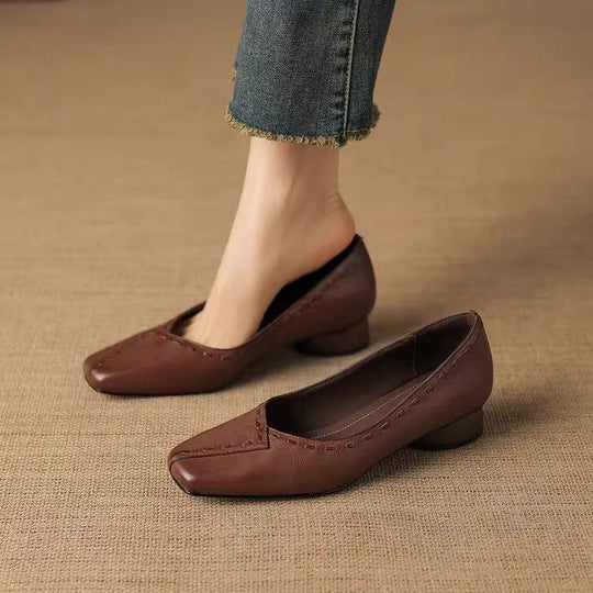 Damen elegante Ballerinas mit modischem Nahtdesign R&B