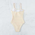 Damen Einteiliger Badeanzug mit elegantem Rüschendesign R&B