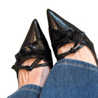 Damen spitze Ballerinas mit dekorativem Schleifendetail R&B