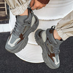 Damen trendige High-Top Sneakers mit rutschfester Sohle