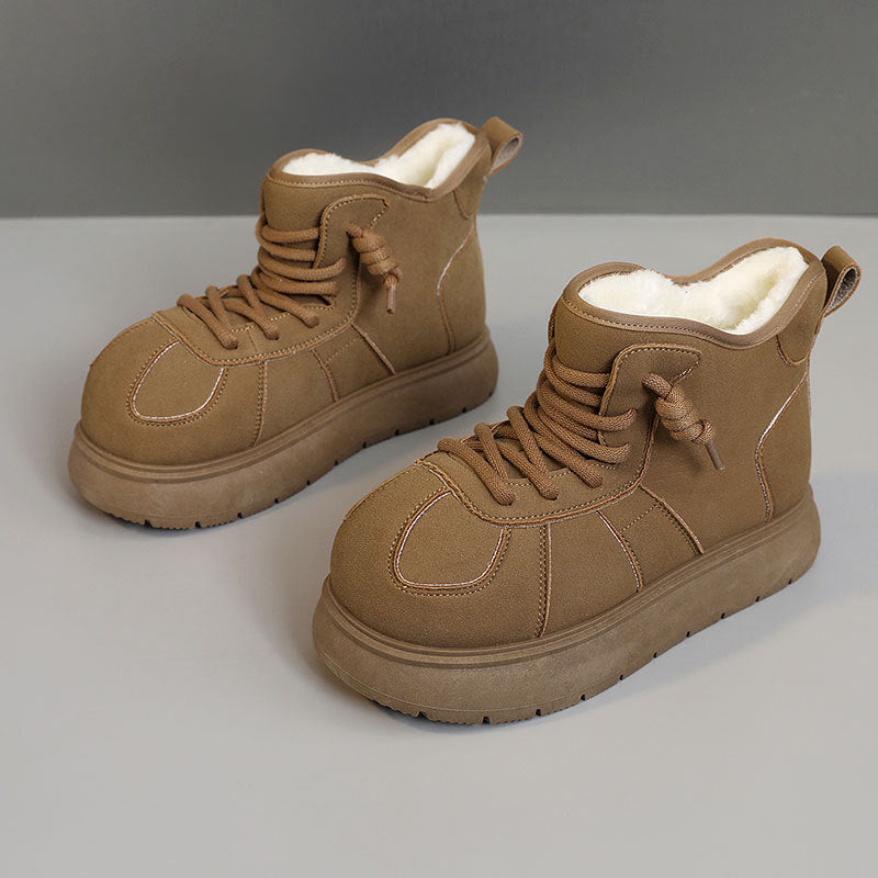 Damen warme hochgeschnittene Sneakers mit kuscheligem Innenfutter R&B