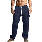 Herren Cargohose aus komfortablem Waffelmaterial mit verstellbarem Bund R&B