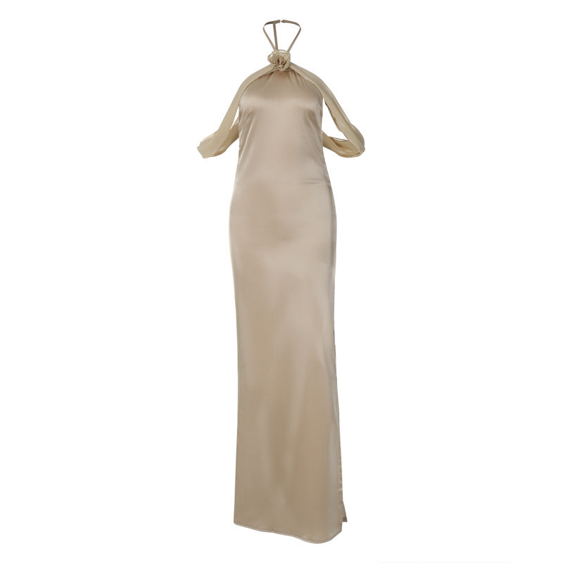 Damen Elegantes Maxikleid mit romantischem Wickel-Design und glamourösem Schnitt R&B