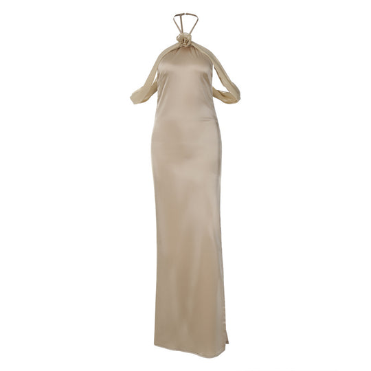 Damen Elegantes Maxikleid mit romantischem Wickel-Design und glamourösem Schnitt R&B