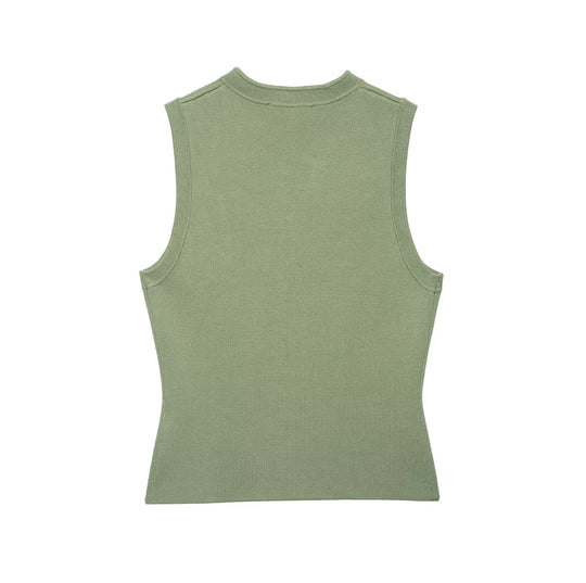 Damen raffinierte Utility-Weste im Militärstil mit Knopfdetails R&B