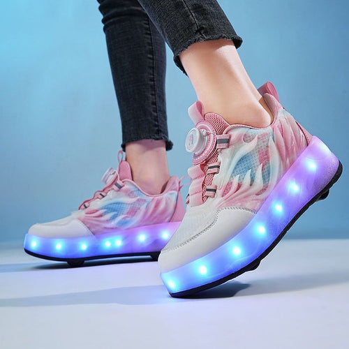Damen LED Leuchtschuhe mit Rollerskate-Funktion R&B
