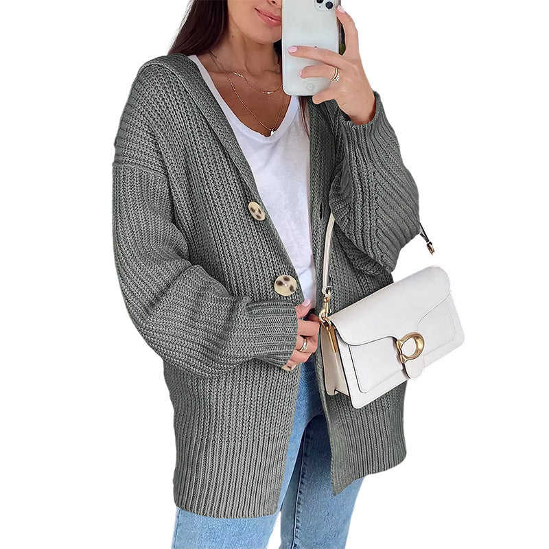Damen Übergroßer Strickcardigan R&B