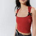 Damen Crop-Top mit verspielten Schleifendetails