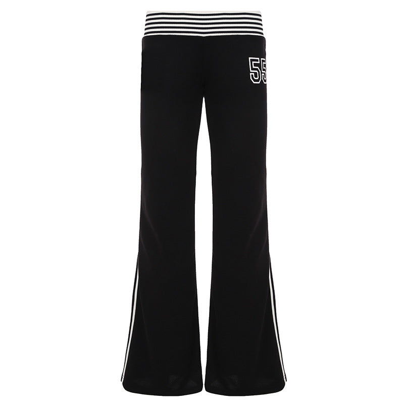 Damen Flared Jogginghose mit seitlichen Streifen R&B