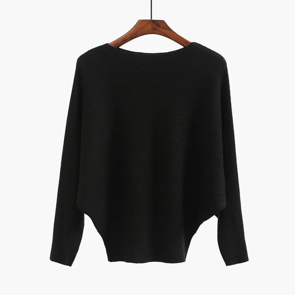 Damen Oversized Strickpullover mit raffiniertem Rippdesign und weitem Schnitt R&B