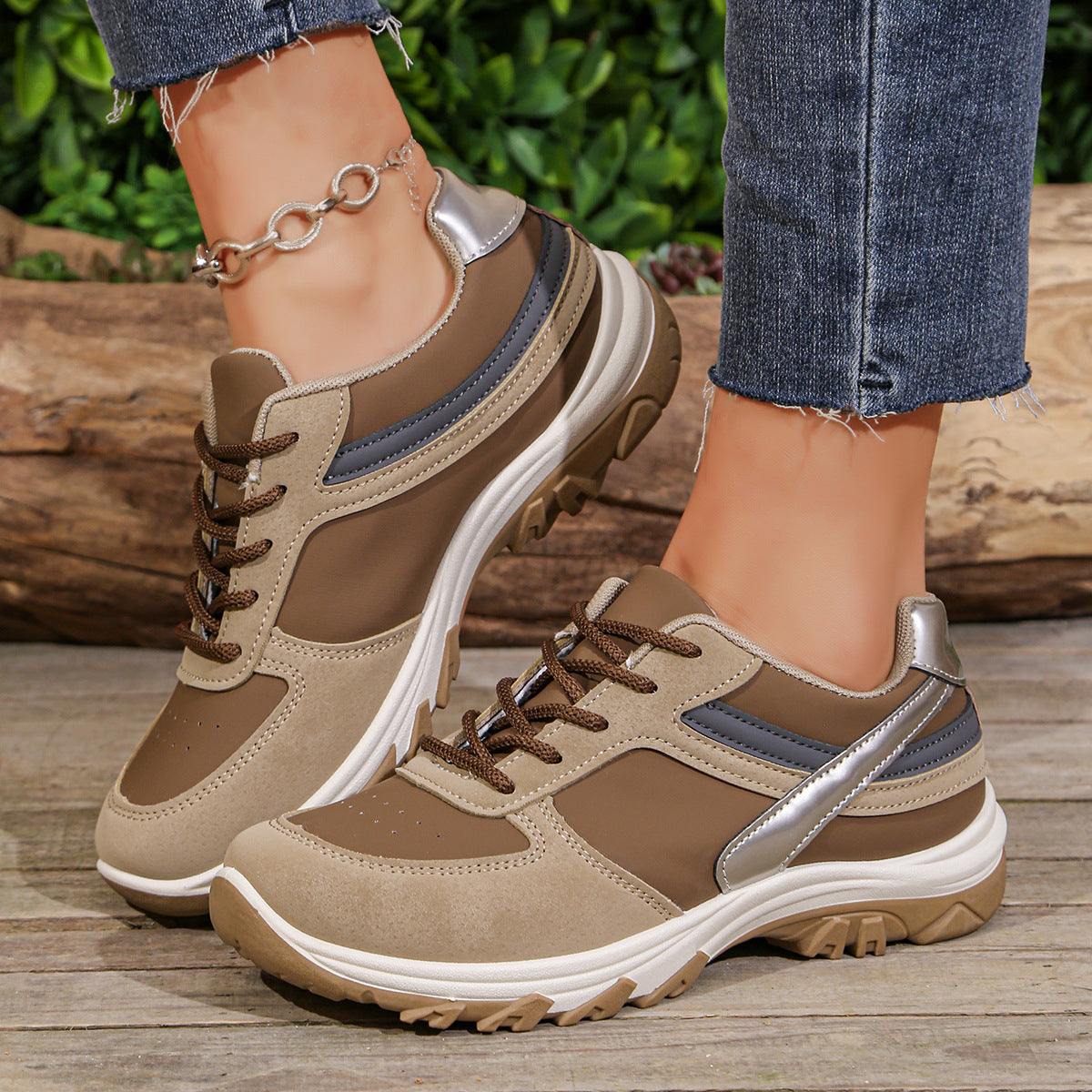 Damen sportliche Sneaker mit atmungsaktivem Obermaterial und starker Dämpfung R&B