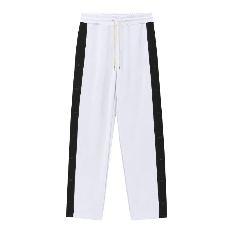 Herren Sportliche Jogginghose mit Druckknopfverschluss und atmungsaktivem Material R&B