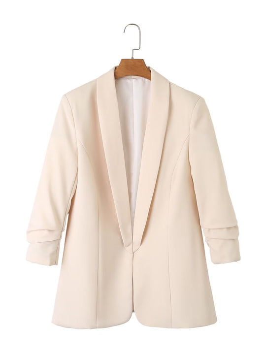 Damen Oversize Blazer ohne Verschluss R&B
