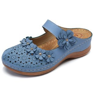 Damen Komfortable Clogs mit floralem Dekor R&B