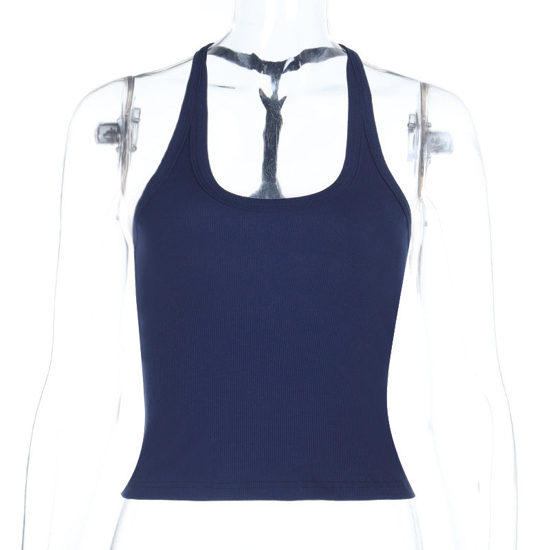 Damen Sportliches Tanktop mit rückenfreier Gestaltung R&B