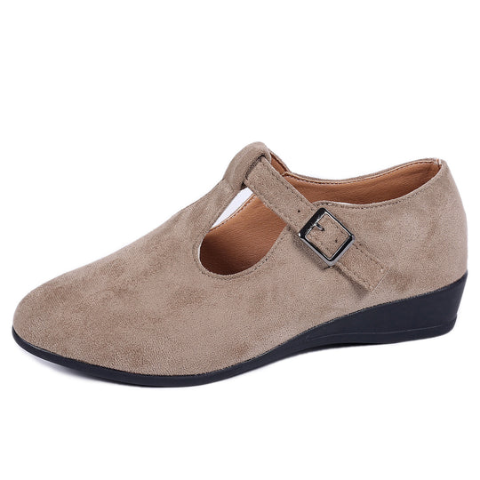 Damen Wedge-Pantoletten mit eleganter Schnallen-Applikation R&B