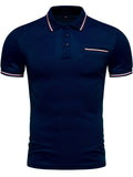 Herren Poloshirt mit kontrastierenden Akzenten und modernem Schnitt