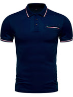Herren Poloshirt mit kontrastierenden Akzenten und modernem Schnitt