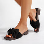 Damen elegante Sandalen mit dekorativen Schleifen und komfortablem Fußbett R&B