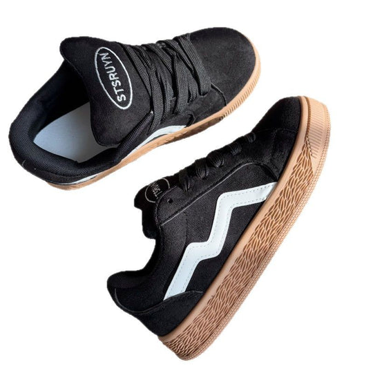 Damen Sportliche Sneaker mit hochwertigem Wildleder und rutschfester Sohle R&B