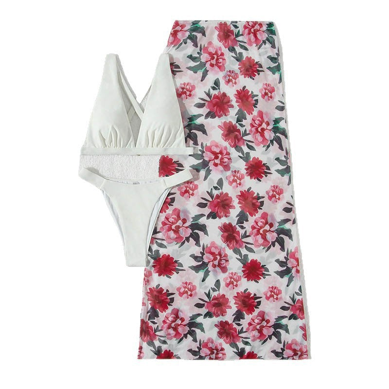 Damen Bikini-Set mit elegantem Wickelrock und dezentem Triangel-Oberteil R&B