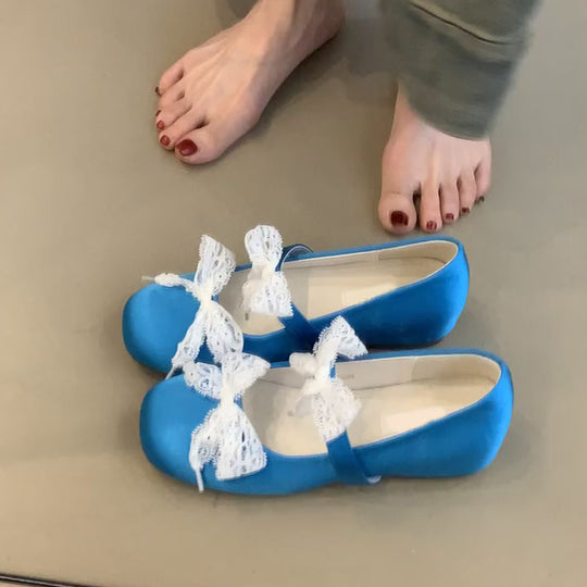 Damen Ballerinas mit decorativen Schleifen und komfortabler Innensohle R&B